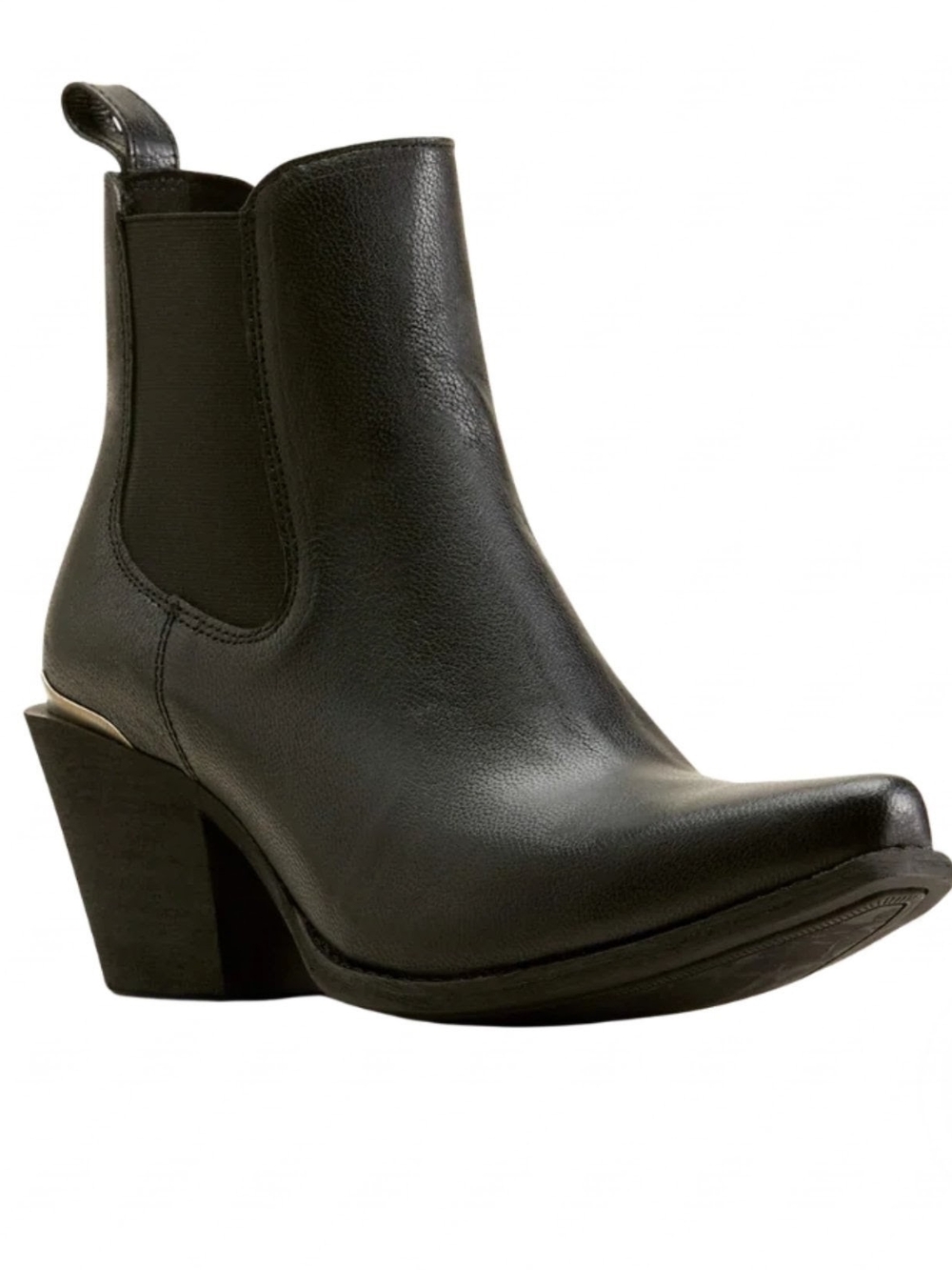 Ariat Women's Black Leather Chelsea Ankle Boot with Block Heel